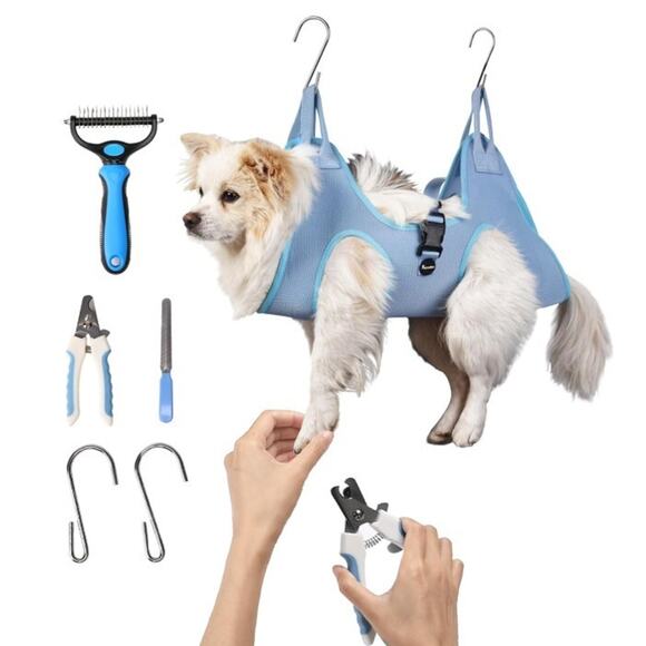 Dog Grooming Hammock Pet Grooming Kit Set Size M Clipper - Picture 1 of 4